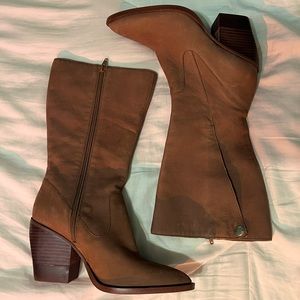 Sole Society Pointed Toe Heeled Boot